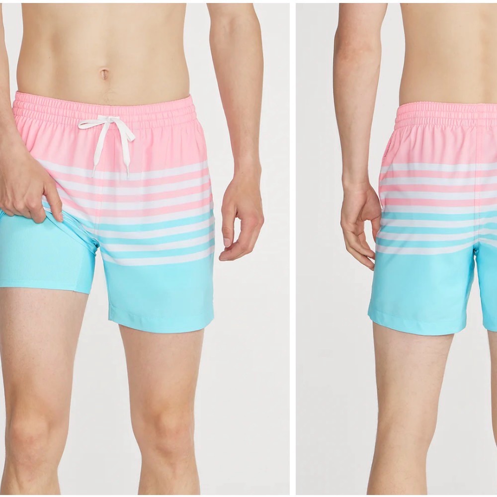 chubbies Lined Classic Swim Trunk in On The Horizons Stripe Size XS 5.5” inseam